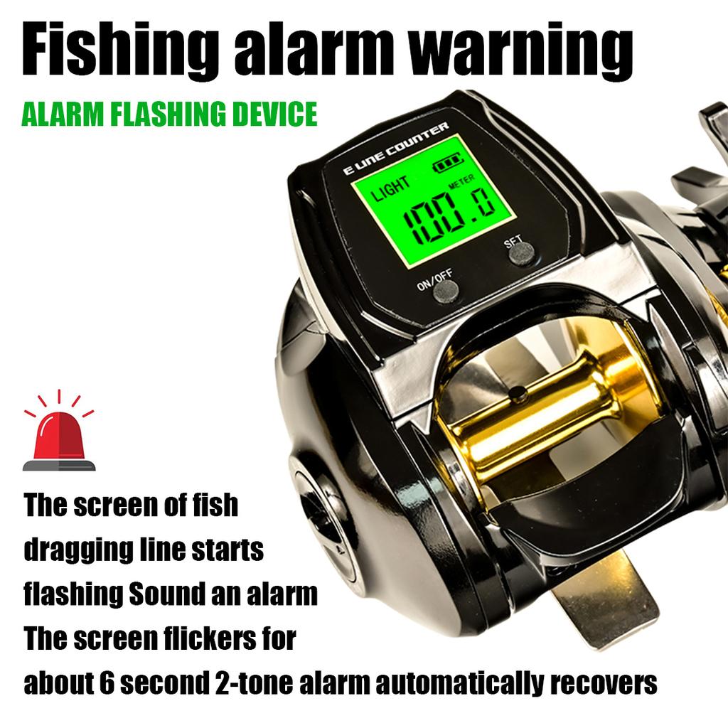 Mulinello da Pesca alla Deriva Portatile in Lega di Alluminio con Elettronica 6.3:1 Rapporto di Alta Velocità Potente 12kg di Freno con Display Digitale 7+1BB Mulinello da Spinning Mulinello da Lenza