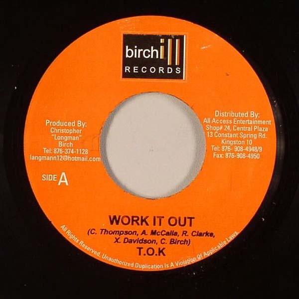 

7-дюймовая пластинка T.O.K. - Work It Out НИКАКОЙ Birchill Record 2006 Ямайка Регги, Ска и Даб Б/У