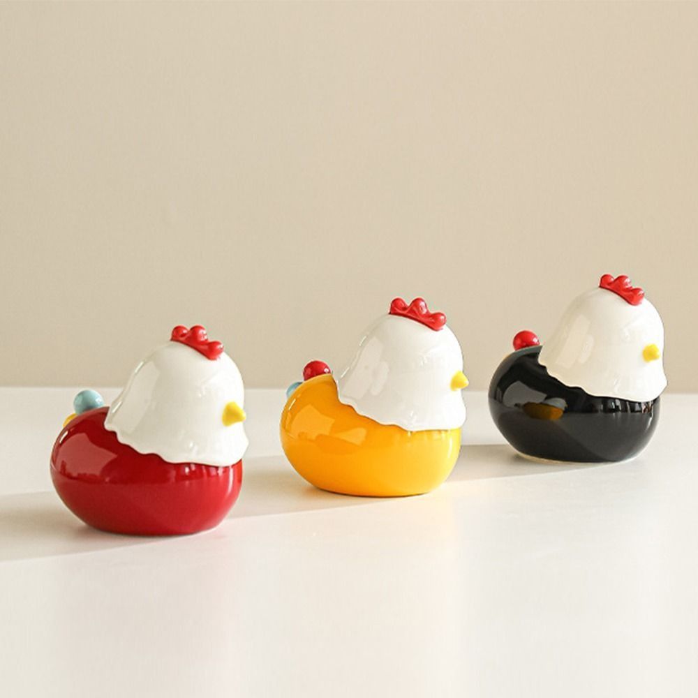 Ceramic Toothpick Holder with 6 Colorful Egg-Shaped Compartments ,Decorative Kitchen & Dining Accessory, Durable Ceramic Construction