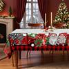 Christmas Tablecloth, European Red Grid Dining Table Cloth, Polyester Cartoon Coffee Table Tablecloth, Large Quantity Discount