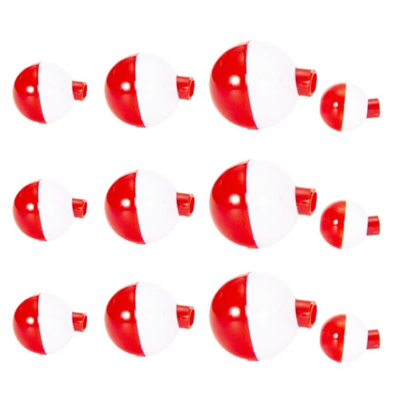 12Pcs Fishing Float Set Plastic Ball Shape Water Bubble Float Tackle Sea Fishing Outdoor Tackle Fishing Bobber, 4 Size