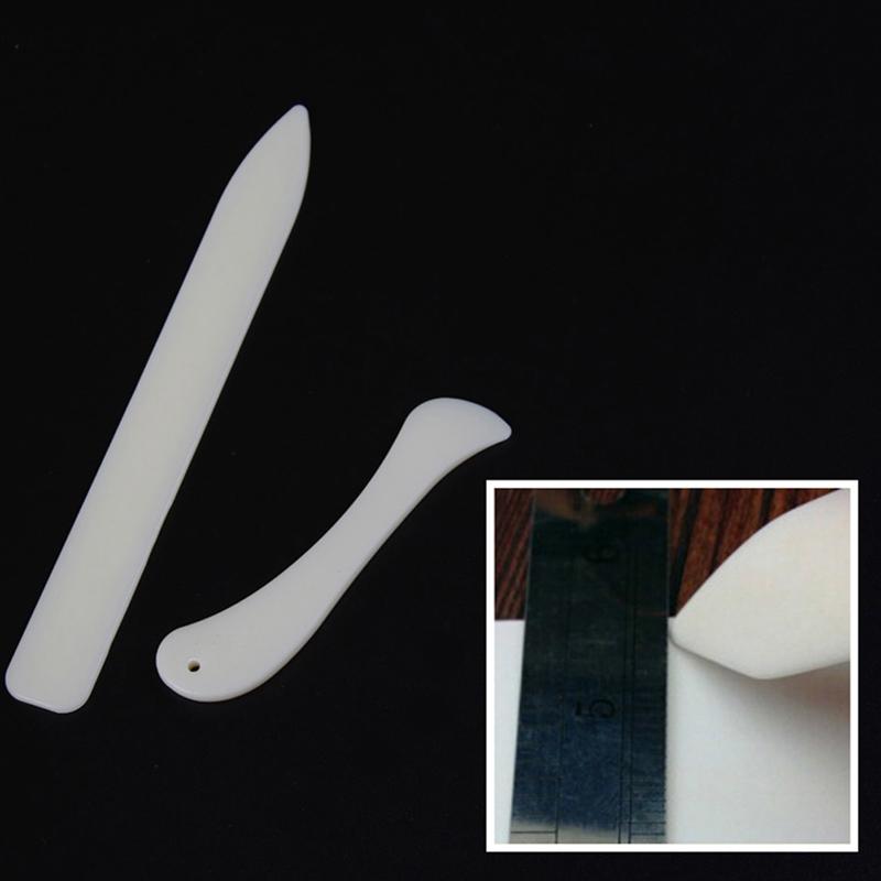 2Pcs Bone Folder Craft Tools Leather Scoring Folding Creasing Paper Accessory