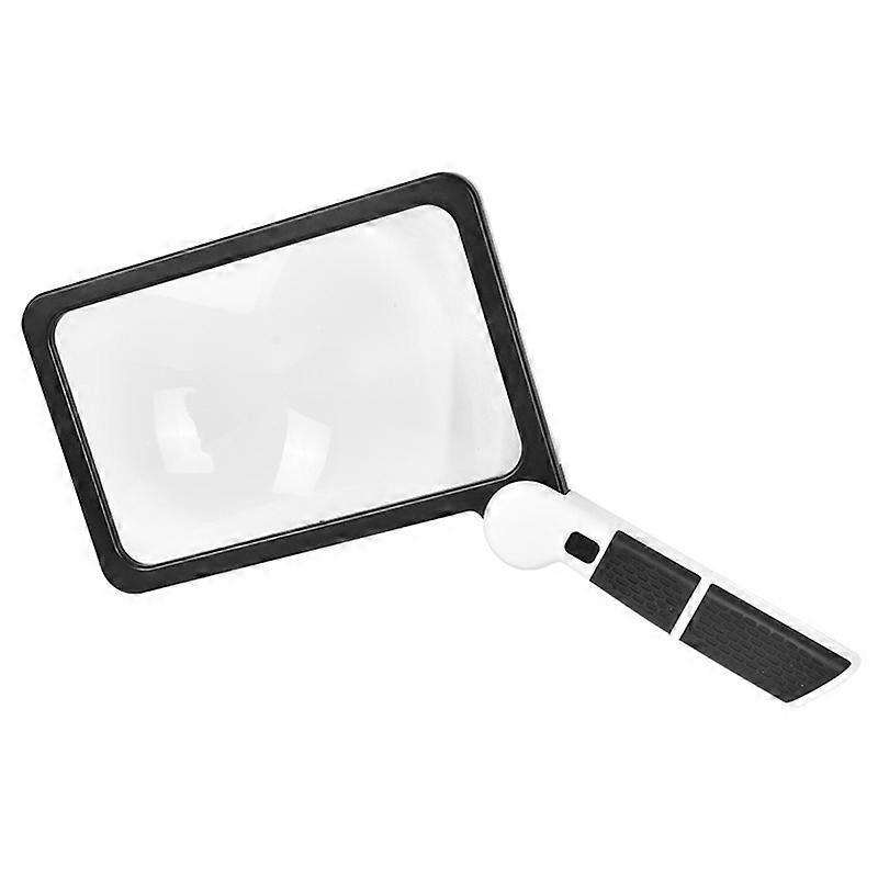 Reading Magnifying Glass with Light for Seniors: Handheld 5X Full Page LED Magnifier for Reading Small Prints, Crafting, Low Vision and Elderly