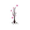 Rose Vase Acrylic Mirror Wall Stickers Plum Blossom DIY Art Wall Decal Living Room Bedroom Home Flower Wallpaper Decor