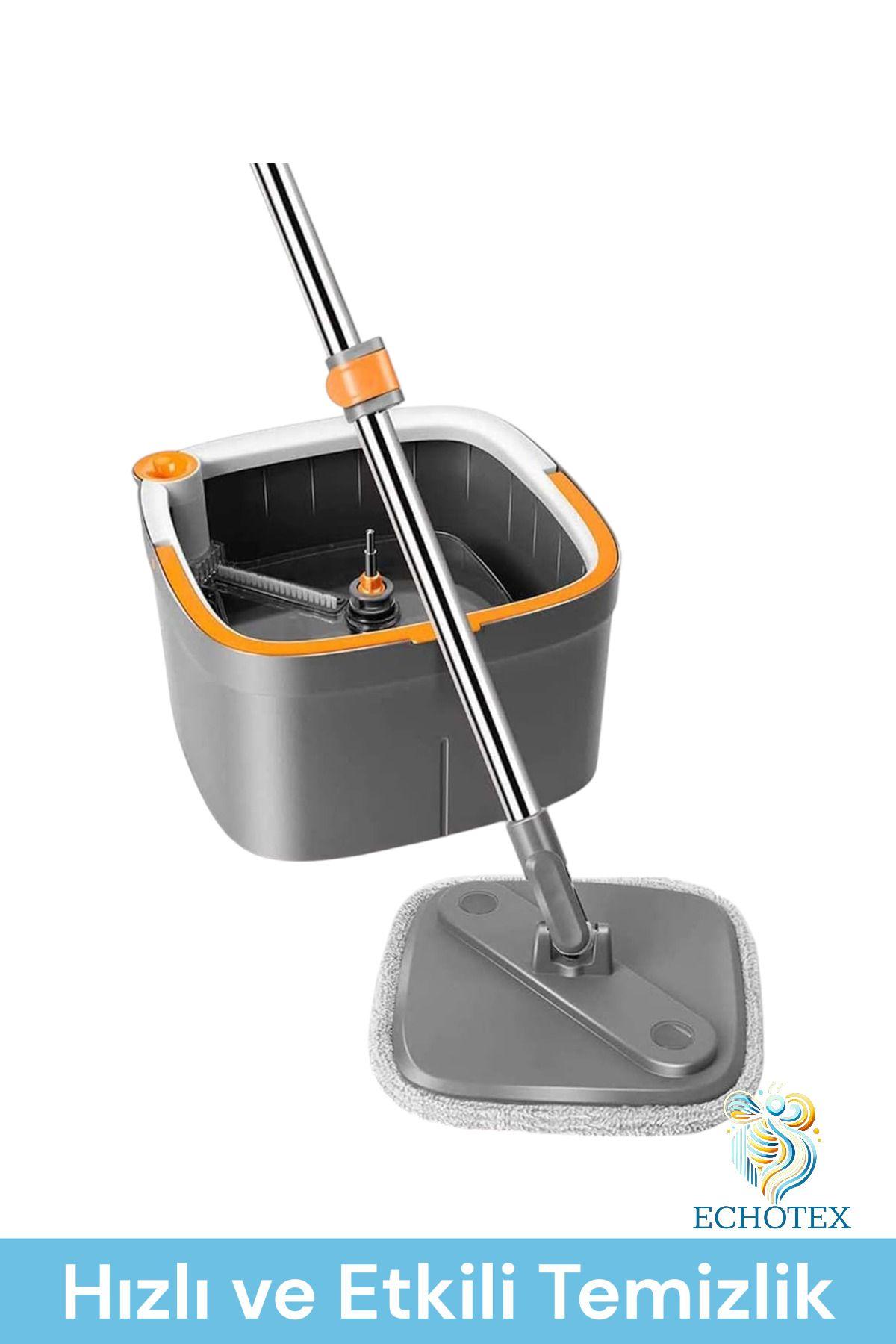 

Automatic Cleaning Mop Set with Dirty & Clean Water Separation ,Microfiber Square Head Mop and Bucket System 1