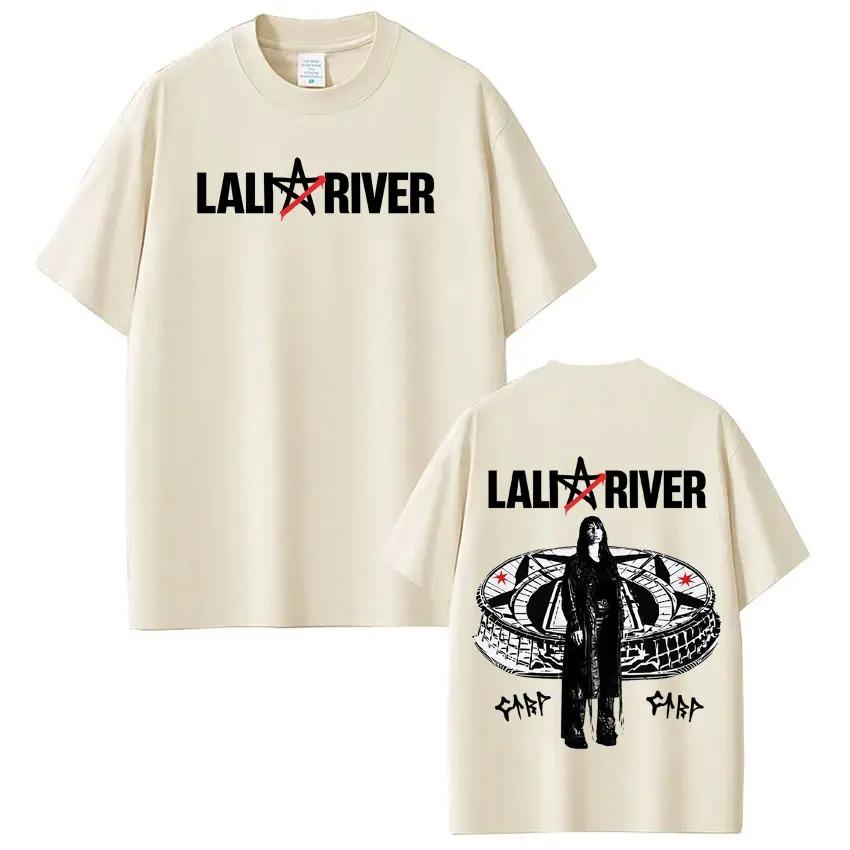 Singer Lali River Tour 2026 Print Tshirt Men Women Fashion T-shirts Summer Short-sleeved Loose Casual Cotton Retro T-shirts