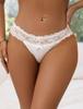OhyeahLady Cute Lace Plus Sizes 3L and Cooling Flattering Panties with Ribbon T-Back Panties, 5L, Women's Panties, Lingerie, Sexy, Breathable,