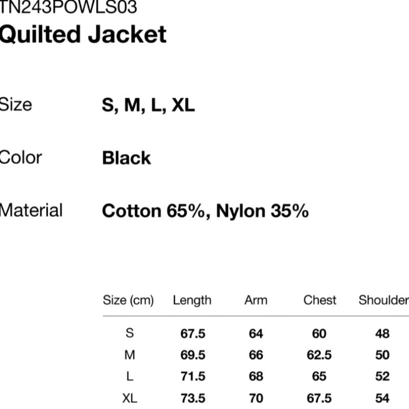 ThIs Is Never That Quilted Jacket Black