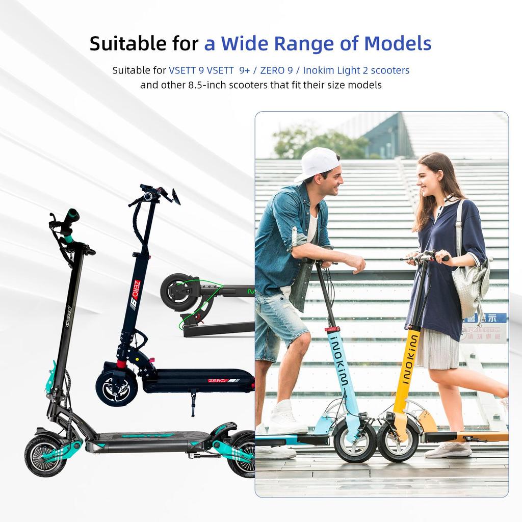 Black Ulip 8.5*2(50-134) Off-road Solid Tire for VSETT 9 & 9+ / ZERO 9 / Inokim Light 2 Scooters