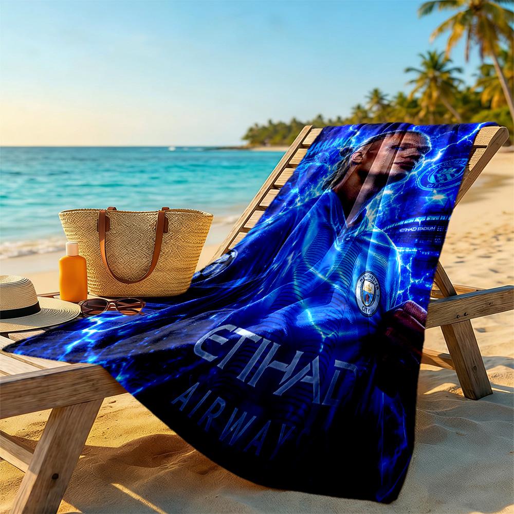 Electric City Footballer Beach Towel Quick-Dry Soft Microfiber Comfortable Lightweight