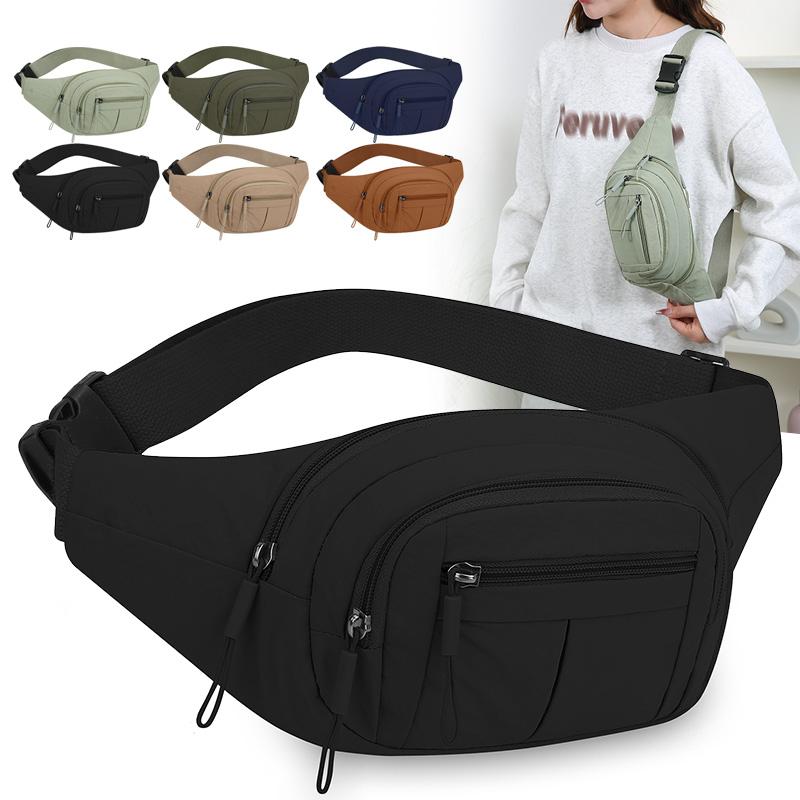 Women's Large Capacity Convertible Fanny Pack – Waterproof Nylon Waist & Chest Bag with Adjustable Strap