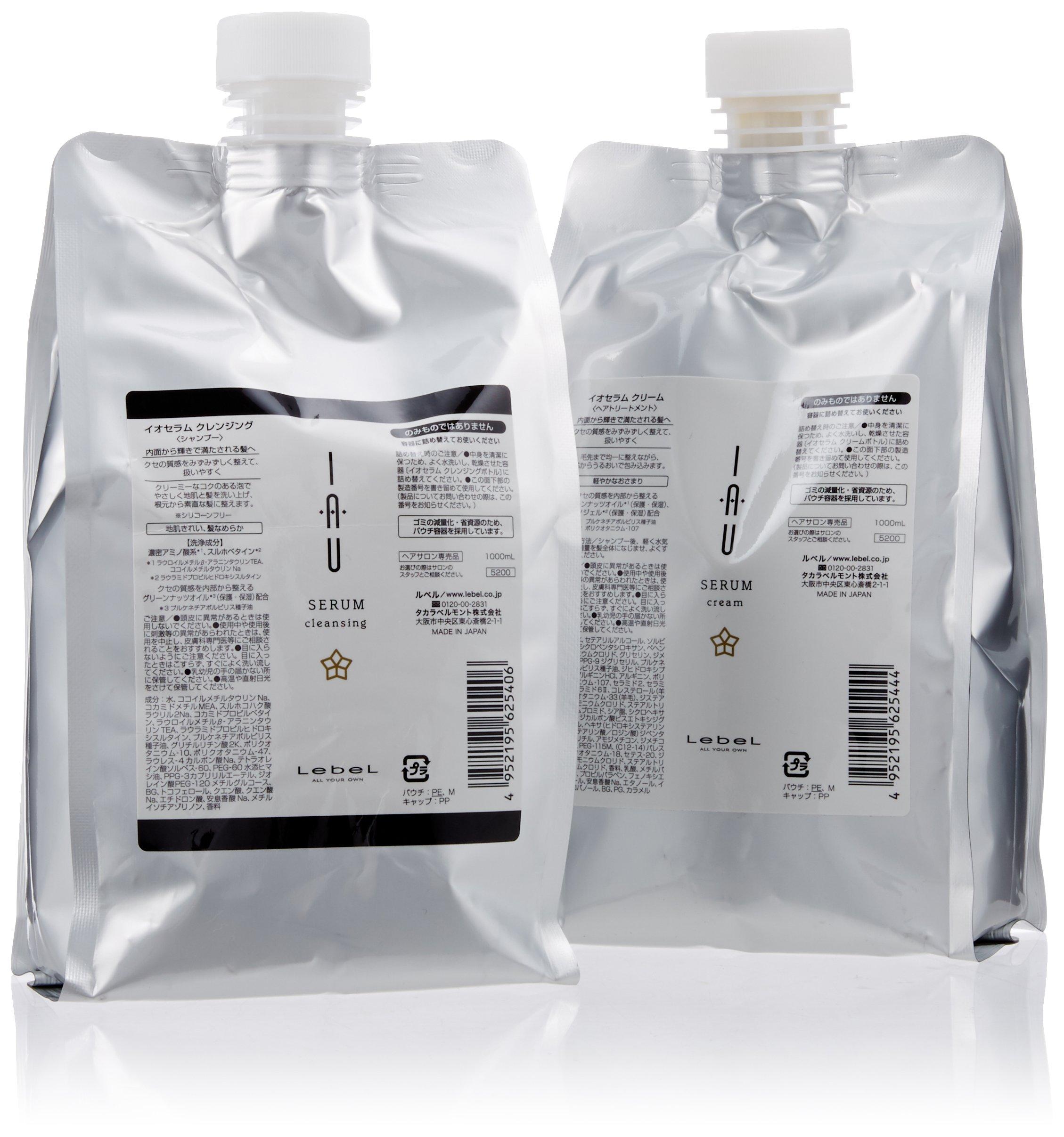 

LebeL Io Serum Shampoo Treatment Curl Control Refill Set 1000 мл каждый [Набор] & белый