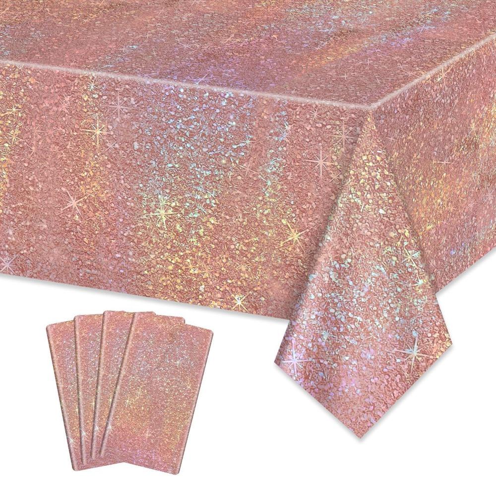 Shiny Disposale Tablecloth Aluminum Film Party Decoration  Birthday Wedding Party Supplies