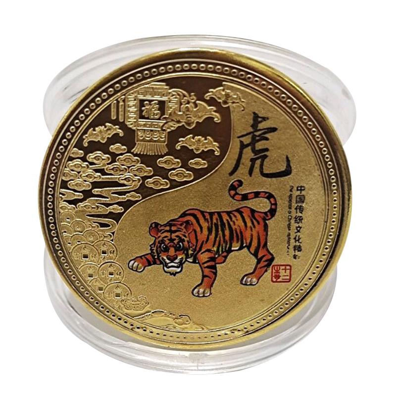 

Пам ятні золоті монети Художні роботи Пам ятні монети Знаки зодіаку Китайські прикраси Значущі Милі прикраси з тваринами Домашній декор тигровий