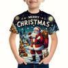 Kids Clothes Funny Santa Claus 3D Printed T Shirt Christmas Short Sleeved T Shirts Boys Girls 2-10y Xmas Gift for Children Top