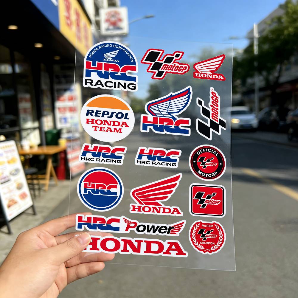 FOR HONDA HRC H WING Reflective Motorcycle Stickers Waterproof Vinyl Decals for Motorbike Helmet Fuel Tank Bike TP6