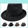 Cappello Jazz Classico da Uomo con Ampia Tesa Protezione Solare Stile Casual per l'Estate