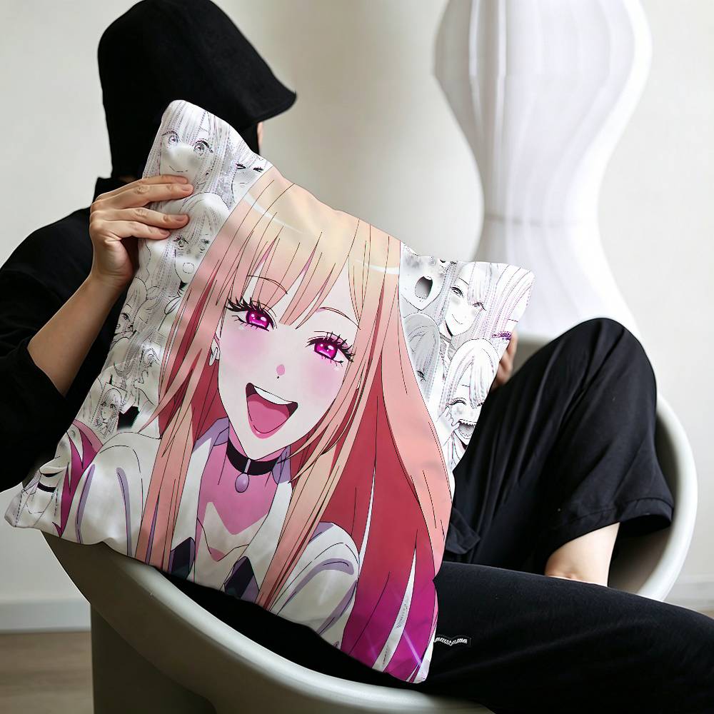 My DressUp Darling MMarin Kitagawa Pillowcase toon Gift Cushion Cover Bedroom Home Sofa Chair Seat Decor pillow case