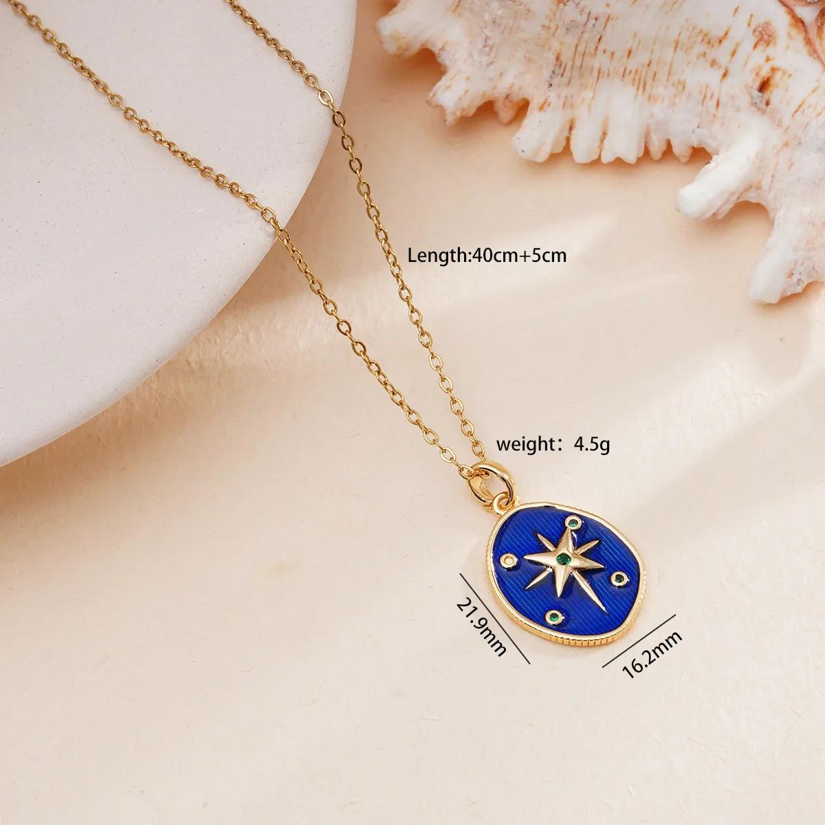 

Stainless Steel Chain Zircon Star Irregular Pendant Necklaces for Women Girls Simple Cute Fashion Jewelry Accessories Gifts