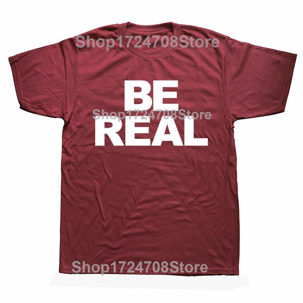 Tricouri Noutate Minunate Fii Real Grafic Bumbac Streetwear Mânecă Scurtă Cadouri de Ziua de Naștere Tricou Stil de Vară Îmbrăcăminte Bărbați