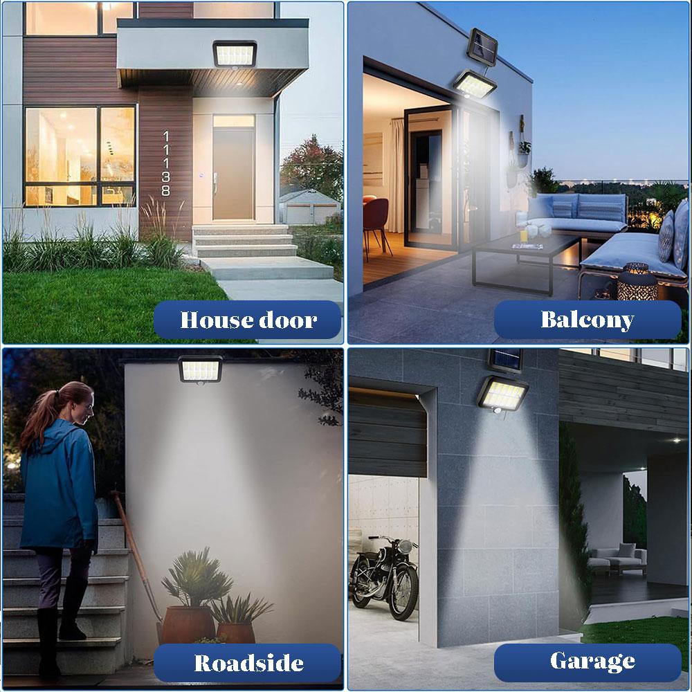 LED Solar Street Light Super Bright Motion Sensor LED Garden Wall Lamp Security Flood Lamp Outdoor IP65 Waterproof Wall Light