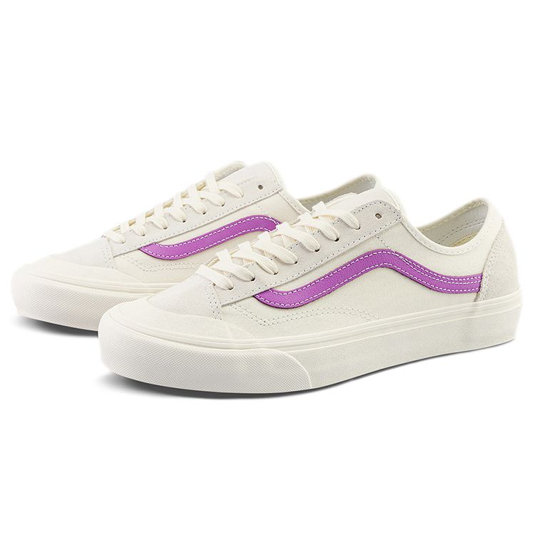 Vans Style 36 Decon SF Simple Casual Low-Top Skate Shoes Unisex Sneaker White Purple VN0A5HFF2Z2