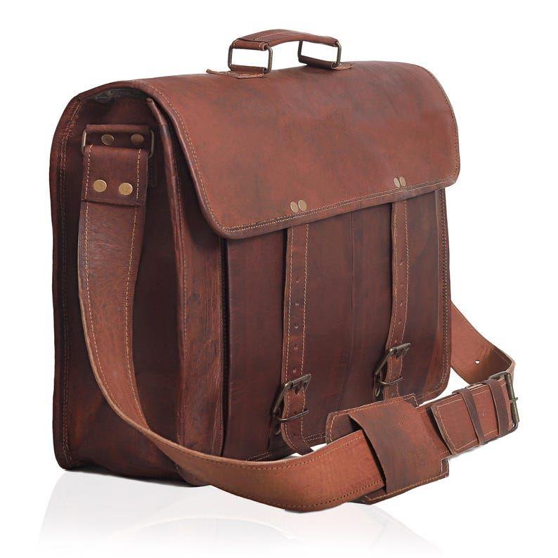 Leather Messenger Bag Laptop Bag for Men and Women Office School Bag Personalized Gift Bag Crossbody Bag Satchel Shoulder Bag Christmas Gift