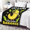 Coperta Stampata con Banane Carine per Divano Letto Viaggio Campeggio Soggiorno Ufficio Coperta Condizionata per Tutte le Stagioni Regali