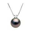 Necklace - Pearls & Colors - Tahiti Pearl A+ - 925 Sterling Silver - 8-9 Mm - Length 42 Cm