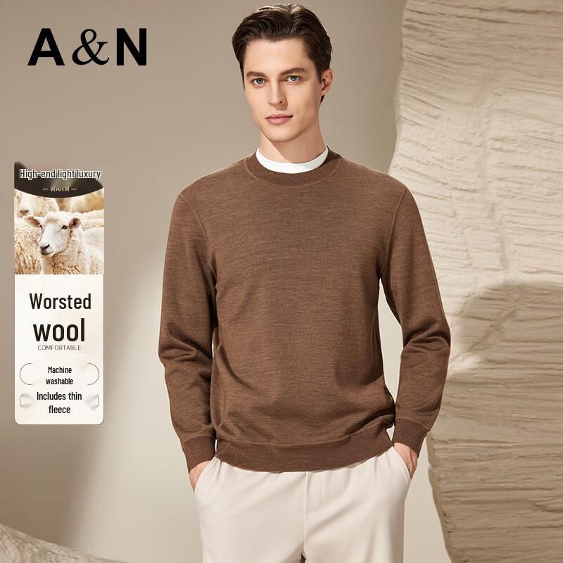 Antonio Men s Fine-Spun Machine-Washable Wool Long-Sleeve T-Shirt 52