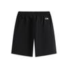 Li Ning Color Block Comfortable Simple Versatile Mid Waist Drawstring Casual Shorts Men Shorts Black AKSV459-3