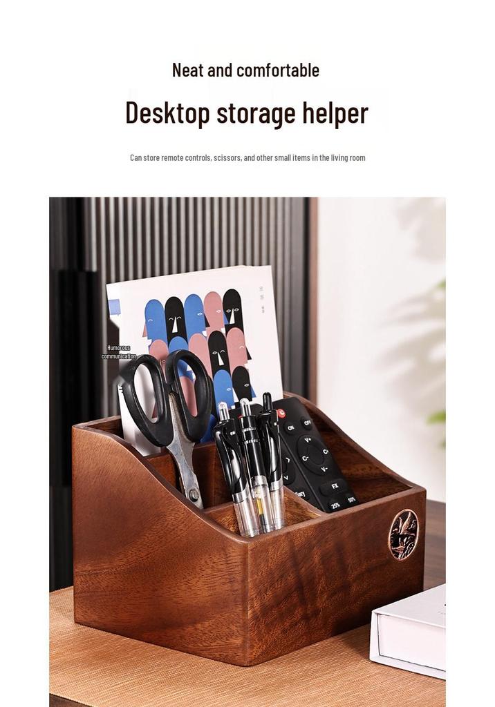 Large Walnut Remote Control Storage Rack for Study/Living Room