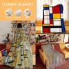 Künstler M-Mondrian Kuscheldecke Flanell Gemütlich Druck Tragbar Langlebig Maschinenwaschbar niedlich Cool