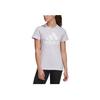 Adidas Must Haves Crew Neck Solid Logo Print T-Shirt Women T-Shirts Purple Gray FQ3240