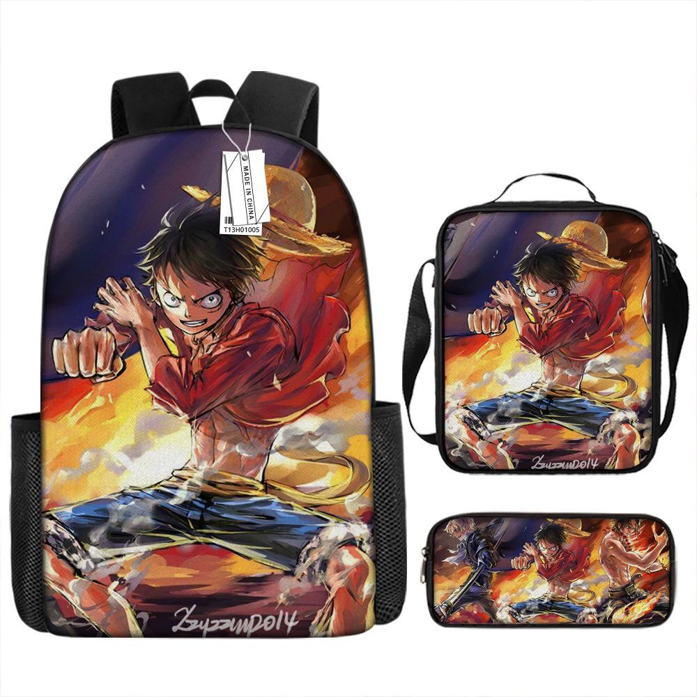 

Рюкзак ONE PIECE школьный рюкзак для анимации для учеников начальной школы третий и четвертый классы легкий с уменьшением нагрузки начальная и средняя школа Pencil Case