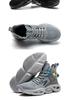 Flyknit Breathable Steel Toe Safety Shoes - Lightweight, Shock-Absorbing, Anti-Slip, Anti-Smash, and Wear-Resistant for Construction Work.