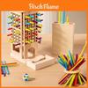 Wooden Stick Trishape Educational Game For Kids With Color Recognition And Parentchild Interaction