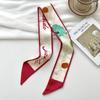 New luxury Brand Model Small Silk Scarf Women Hair Band Bag Handbag Handle Ribbon Scarf Band Neck Scarves Neckerchief