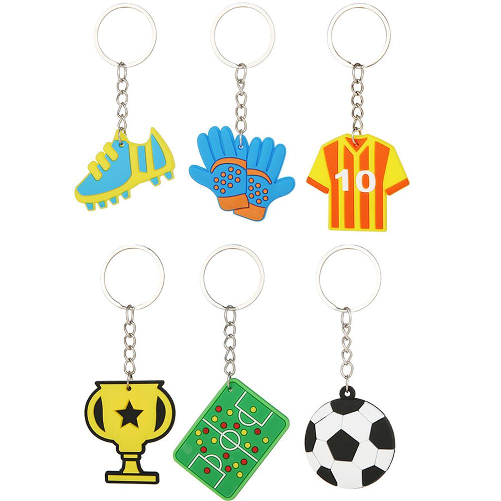 Soccer Theme Party Favor Football Reusable Straw Funny Puzzle Sticker Keychain Braclet Children's Birthday Party Decoration Gift