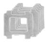 Wipes for the Lifenaxx Lx-047 Robot Vacuum Cleaner 6 Pcs. Gray
