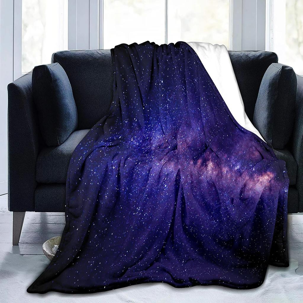 universe and the starry sky Printed Blanket for Bed Travel Camping Living Room Office Conditioning Blanket for All Seasons Gifts