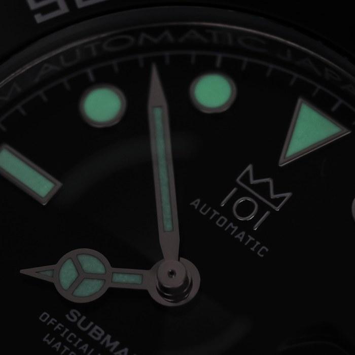 [HyakUICHI 101] Model.16N 38mm 200m Waterproof Automatic Diver's Watch Ceramic Bezel No-Date Mechanical Watch Automatic Black Hacking