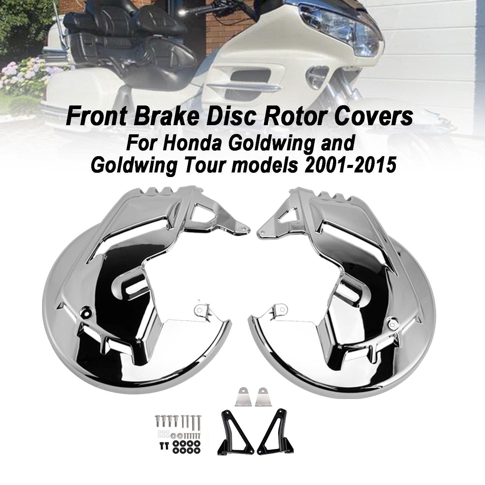 

Front Brake Disc Rotor Covers For Honda Goldwing GL1800 F6B 01-15 Chrome