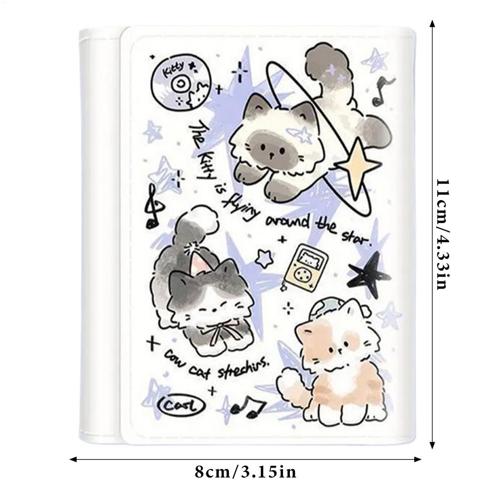 

Kitten Print Women s Wallet Cute PU Leather Trifold Card Holder for Women & Girls, Large Capacity Purse with Multiple Card Slots