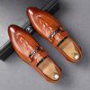 Fashion Luxury Fashion Men Crocodile Pattern Casual Leather Shoes Male Lace Up Flats Homecoming Wedding Dress Prom Zapatillas Hombre