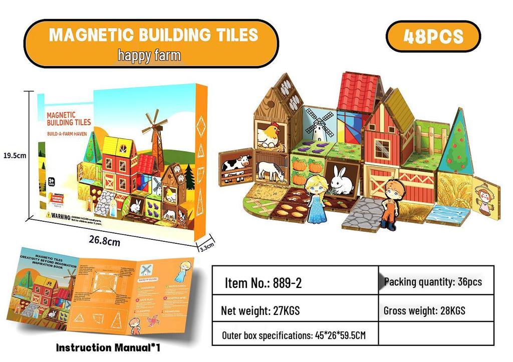 Magic Castle Magnetic Tiles: DIY Educational Building Blocks 