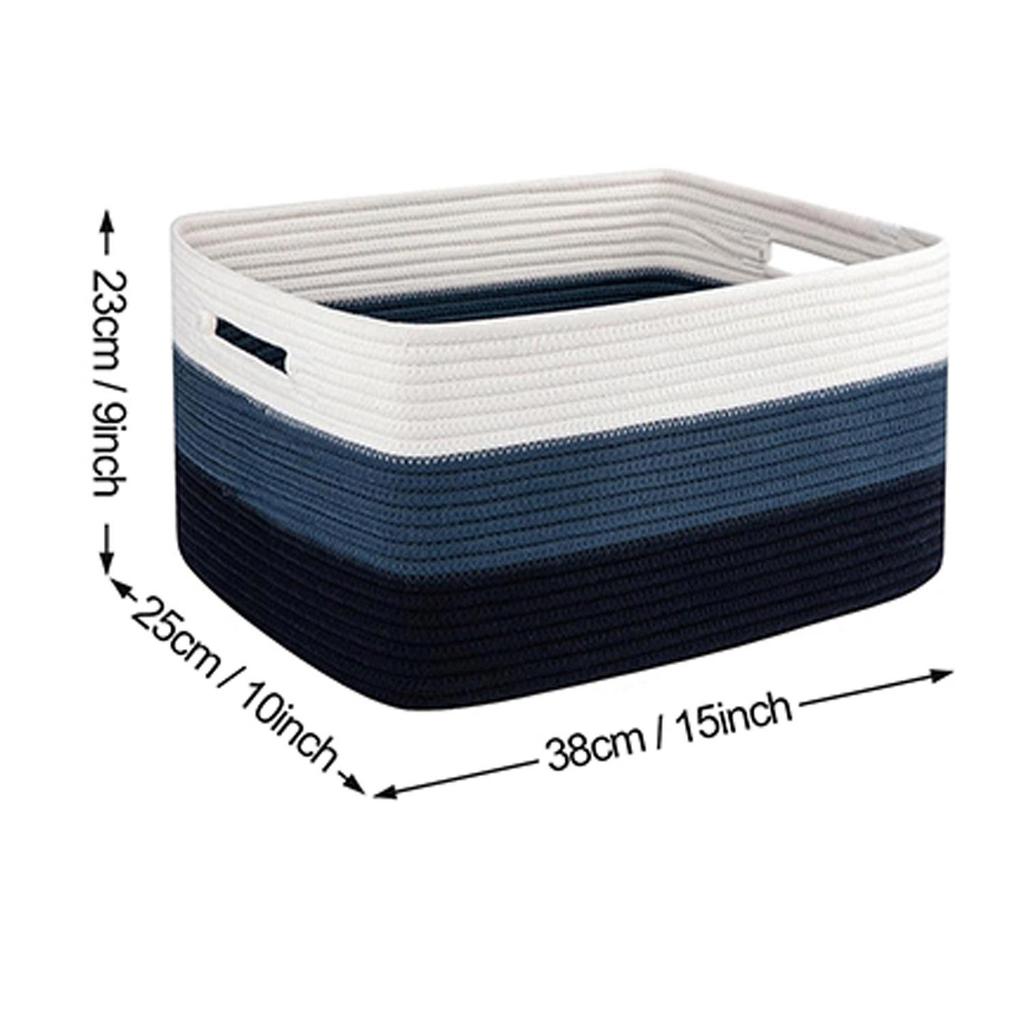 Cotton Rope Woven Basket: Desktop Organizer & Toy Storage