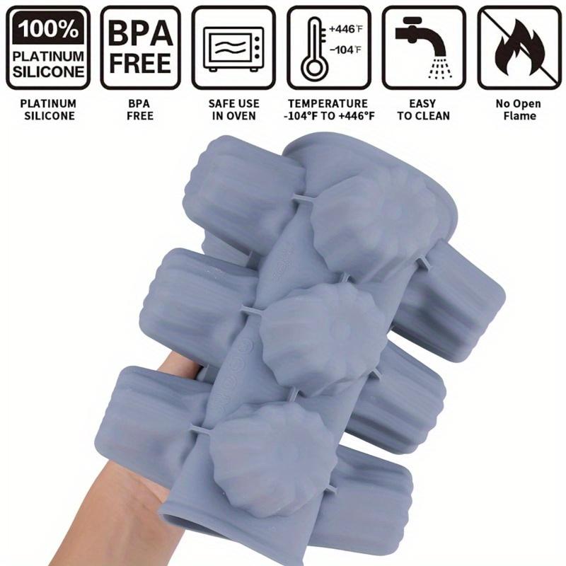 Canele Silikonform, 12-Kavitäten Mini Antihaft Canele Silikon Backkuchenform für Brot Muffin Spülmaschinenfest