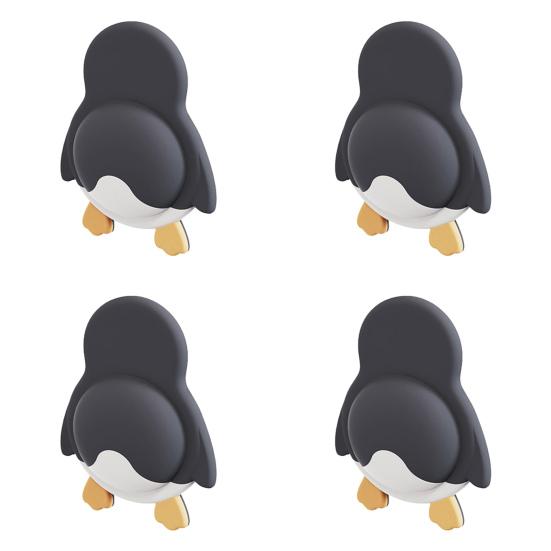 

4/8Pcs Animal Back Wall Bumper Dog Cat Panda Penguin Self-Adhesive Door Stopper Wall Protector Anti-collision Silencer Pad Buffer Sticker Penguin