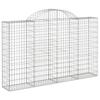 VidaXL Paniers à gabions arqués 8 pcs 200x30x120/140 cm Fer galvanisé, gabion, cage de gabion, panier de mur de gabion, mur 3146137